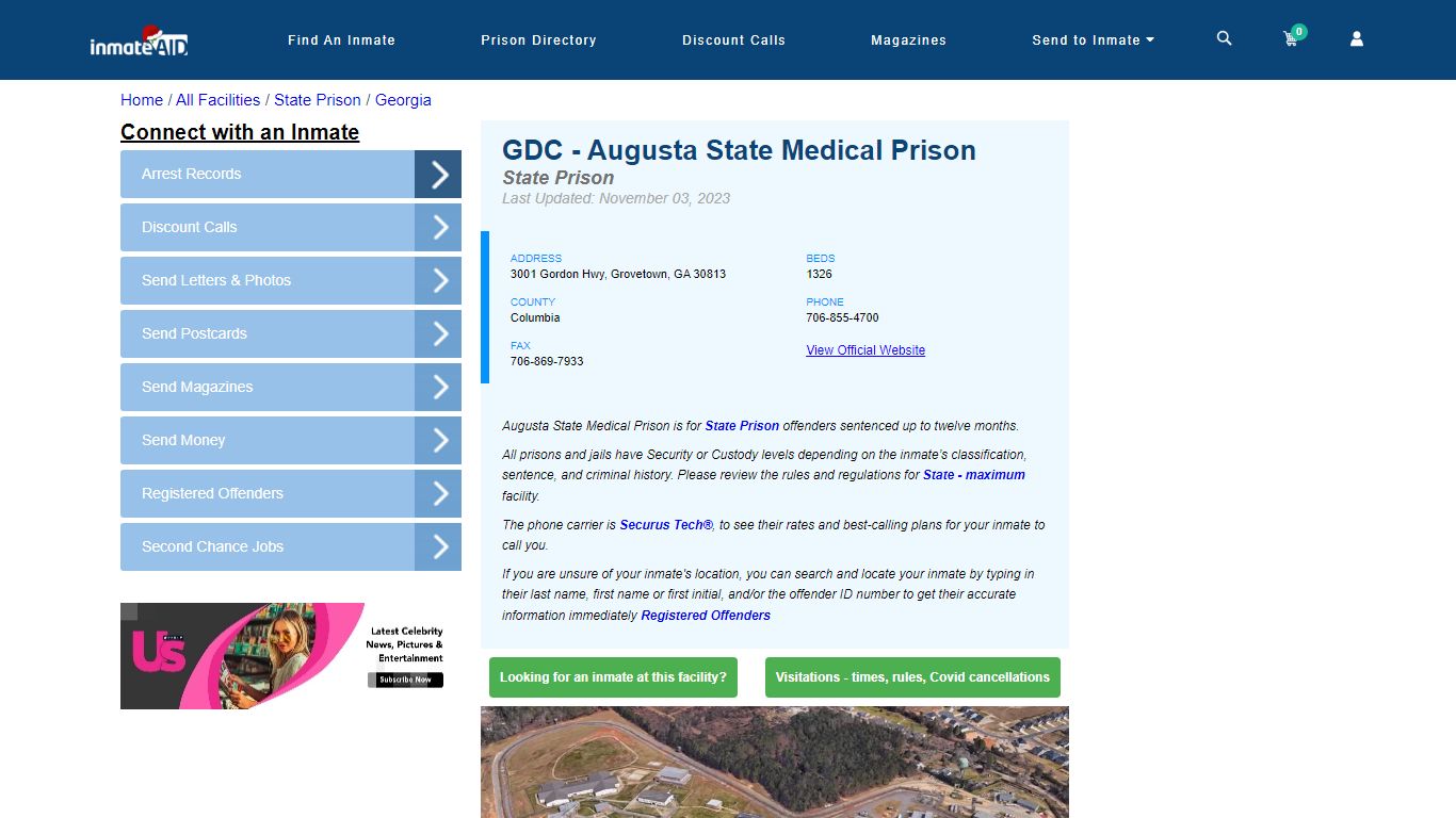 GDC - Augusta State Medical Prison & Inmate Search - Grovetown, GA